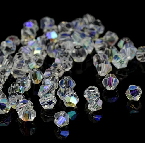 AB-Farben-Kristall Bicone Korne für Schmucksachen, die dekorativen Glas DIY Perlen Material Kristall-Perlen 4 6 8 mm