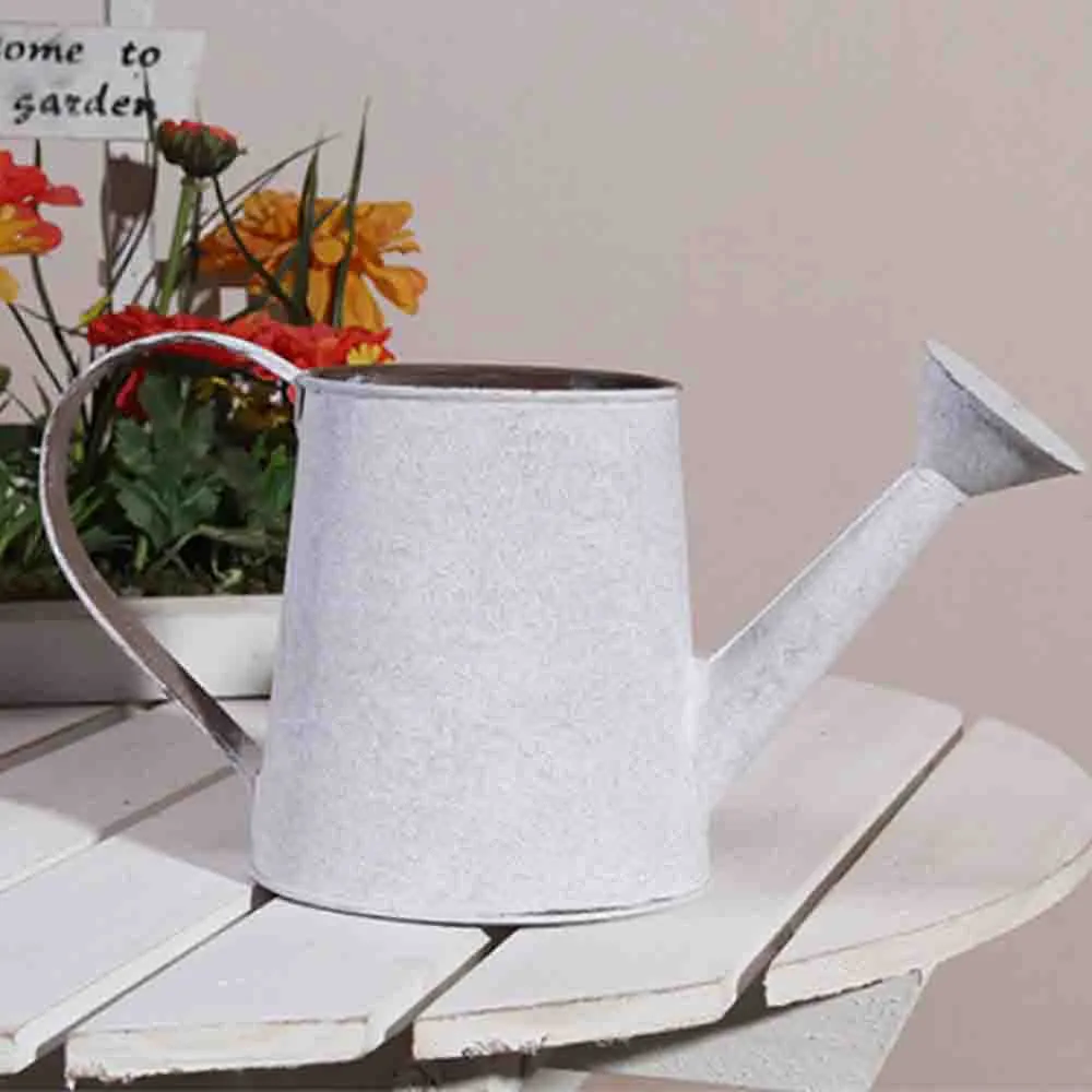 Рустикальный белый шикарный шикарный мини -кишечный металлический металлический сад декор для домашнего свадьбы. 8630741