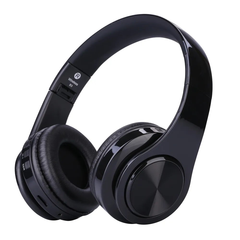 WH812 Bluetooth-hörlurar Over Ear HIFI Head Trådlösa hörlurar med mikrofon 3D Music Headset Gamer Foldbar Auriculare Fone För telefonsamtal Samsung med mp3 Sport