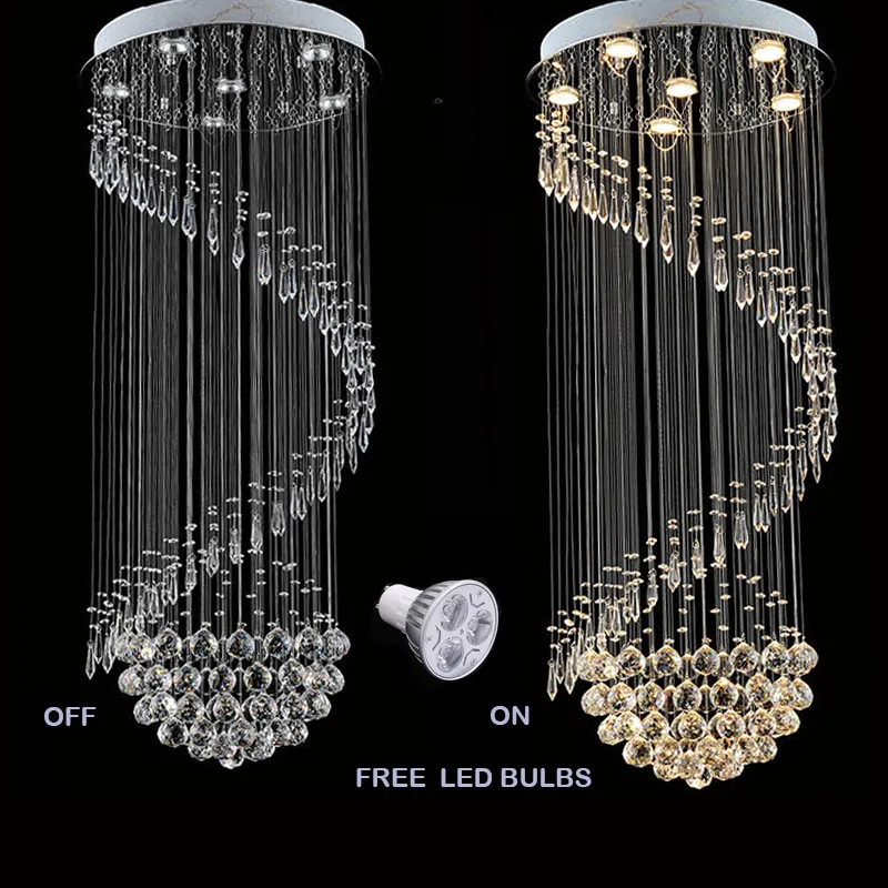 Nowoczesne K9 Clear Crystal Sufit Light Wisiorek Lampa Światła Oświetlenie Wewnętrzne LED Sufitowy Light Living Room Corridor Żyrandole