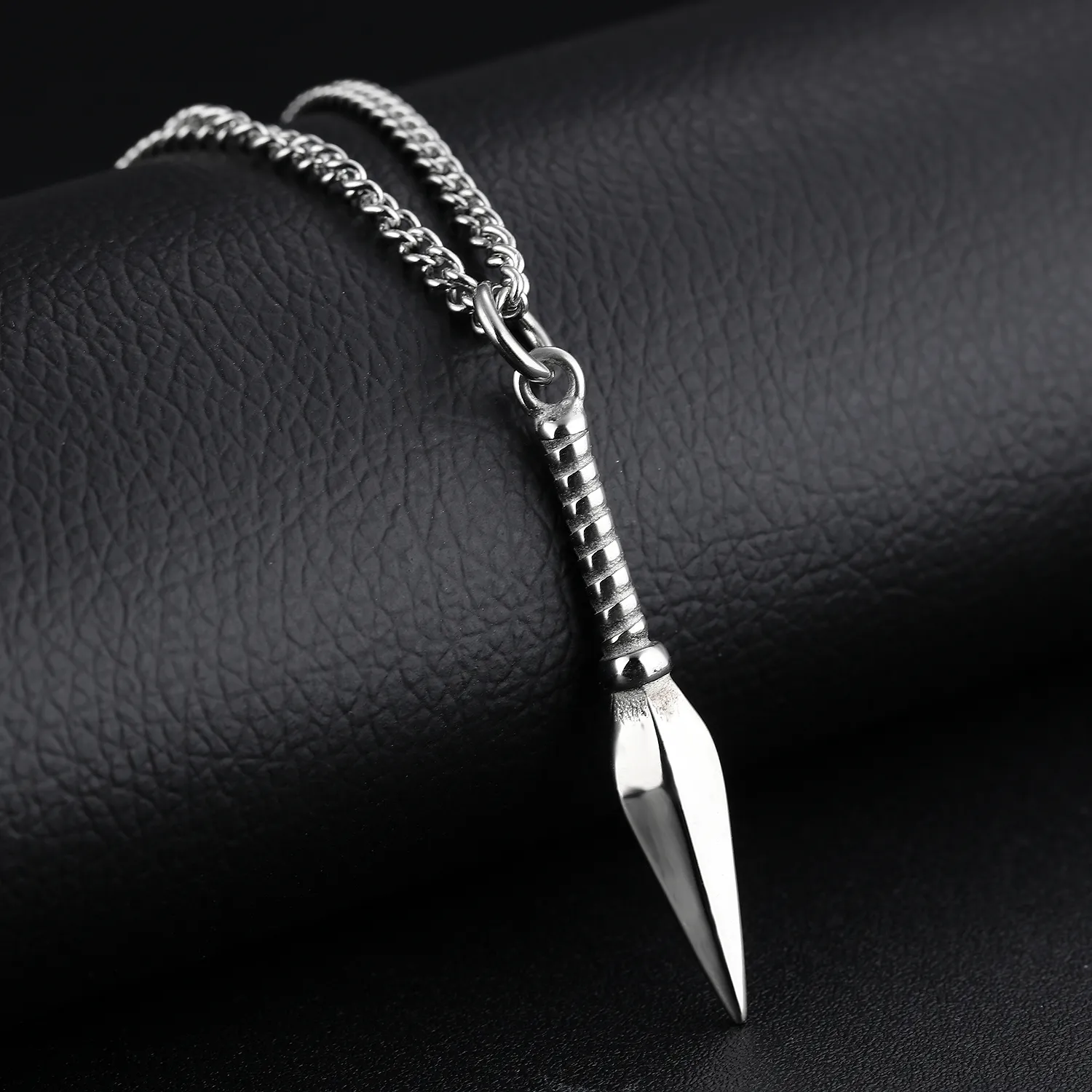 48mm Viking Spearhead Necklace in Stainless Steel - Silver, Gold, Black