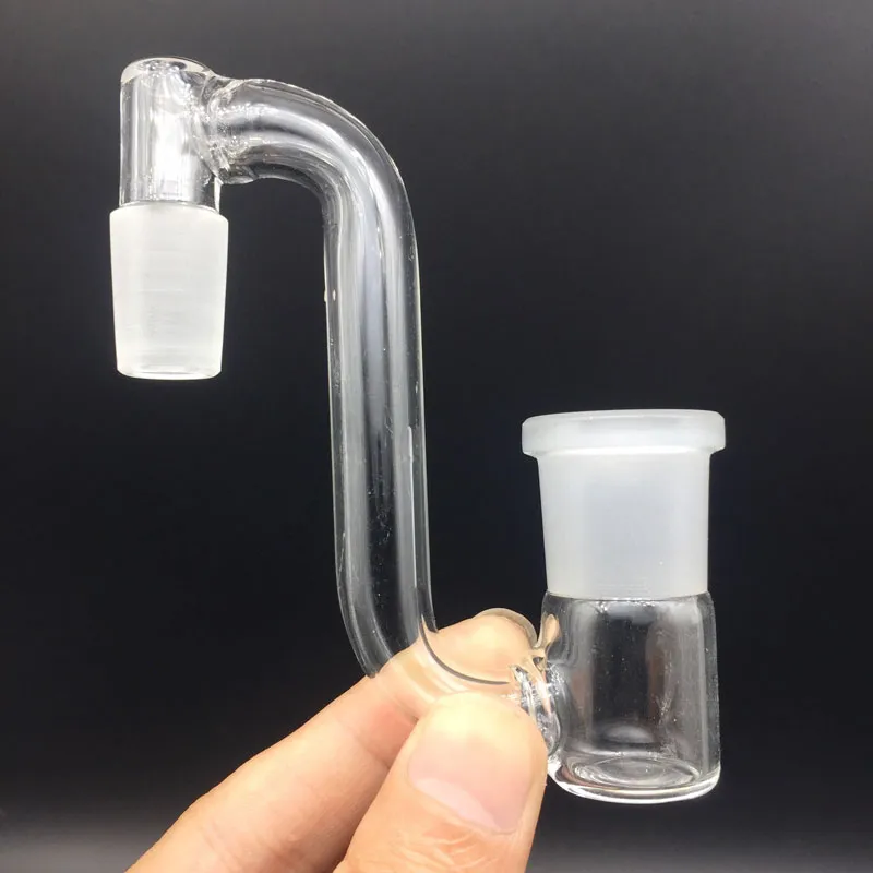 Glas-Dropdown-Adapter, 14,4 mm, 18,8 mm, männlich, weiblich, Glas-Dropdown-Adapter für abgeschrägte Kanten, Quarz-Banger-Glasrohre, Bohrinseln