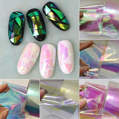 New High Quality Holographic Nail Foils Starry Sky Glitter Foils Nail Art  Transfer Sticker 1QH From Lenkii, $8.63