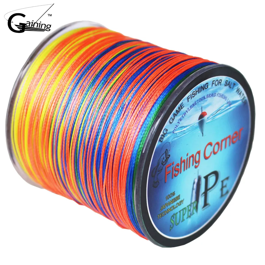 Colored braided fishing shop line