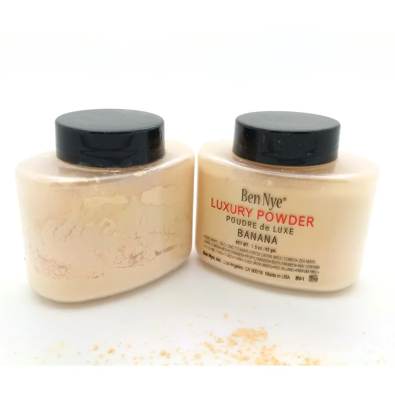 Ben Nye Luxury Powder 42g New Natural Face Loose Powder Impermeabile Nutriente Banana Brighten Lunga durata 50 pezzi