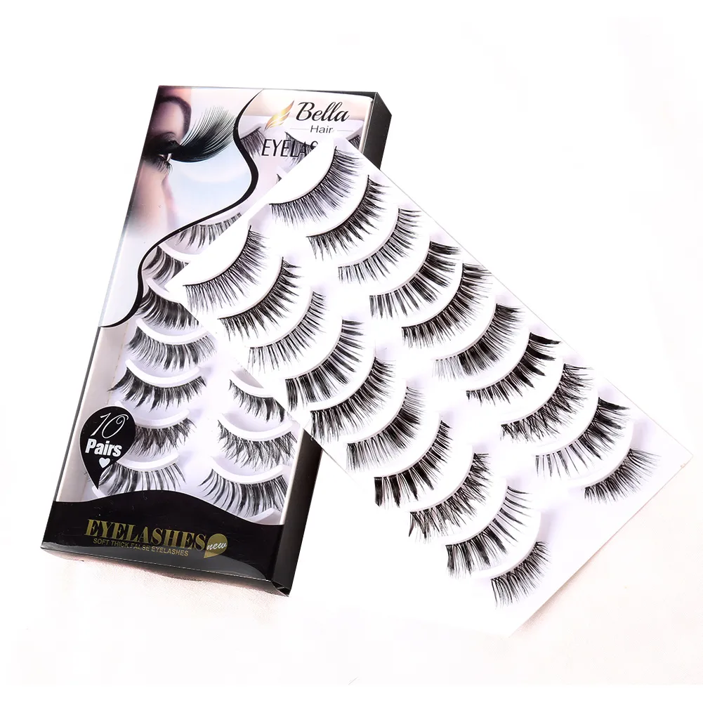 Quality Fiber Hand-made Natural Looking Thick Soft False Eyelashes Bella Hair 10 Different Styles