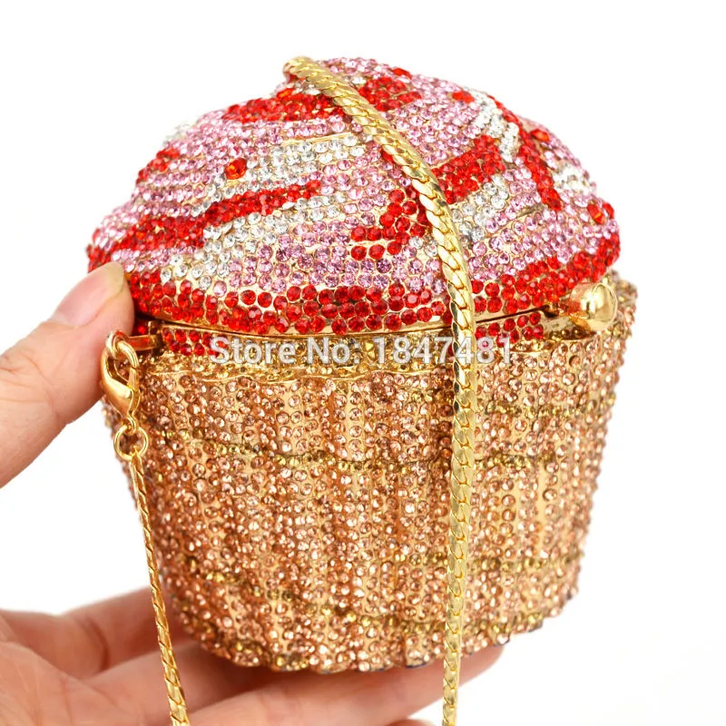 도매 - 크리스탈 저녁 가방 패션 컵케잌은 다이아몬드 클러치 SOIREE 지갑 여성 결혼식 신부 케이크 핸드백 SC518