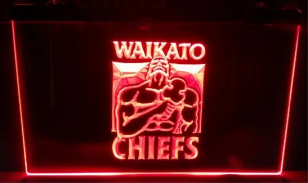 Waikato Chiefs Sale Beer Bar Pub Club 3D -borden LED NEON LICHT SPART HOME Decor Crafts