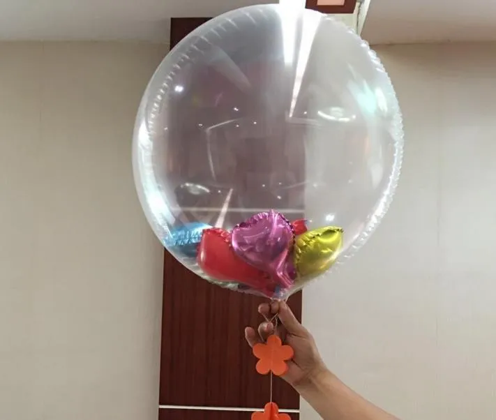 24 inch heldere folie helium lucht ballonnen grappige bobo ballonnen bruiloft douche xmas nieuwe jaar verjaardag partij decor transparante baloons kinderen speelgoed