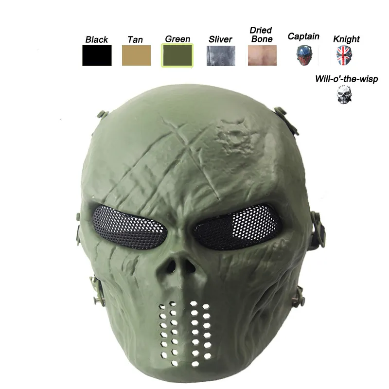 Equipo De Máscara De Calavera Para Cosplay De Airsoft Táctico, Equipo De  Protección Para Deportes De Tiro Al Aire Libre, NO03 101 De Cara Completa  De 13,28 €