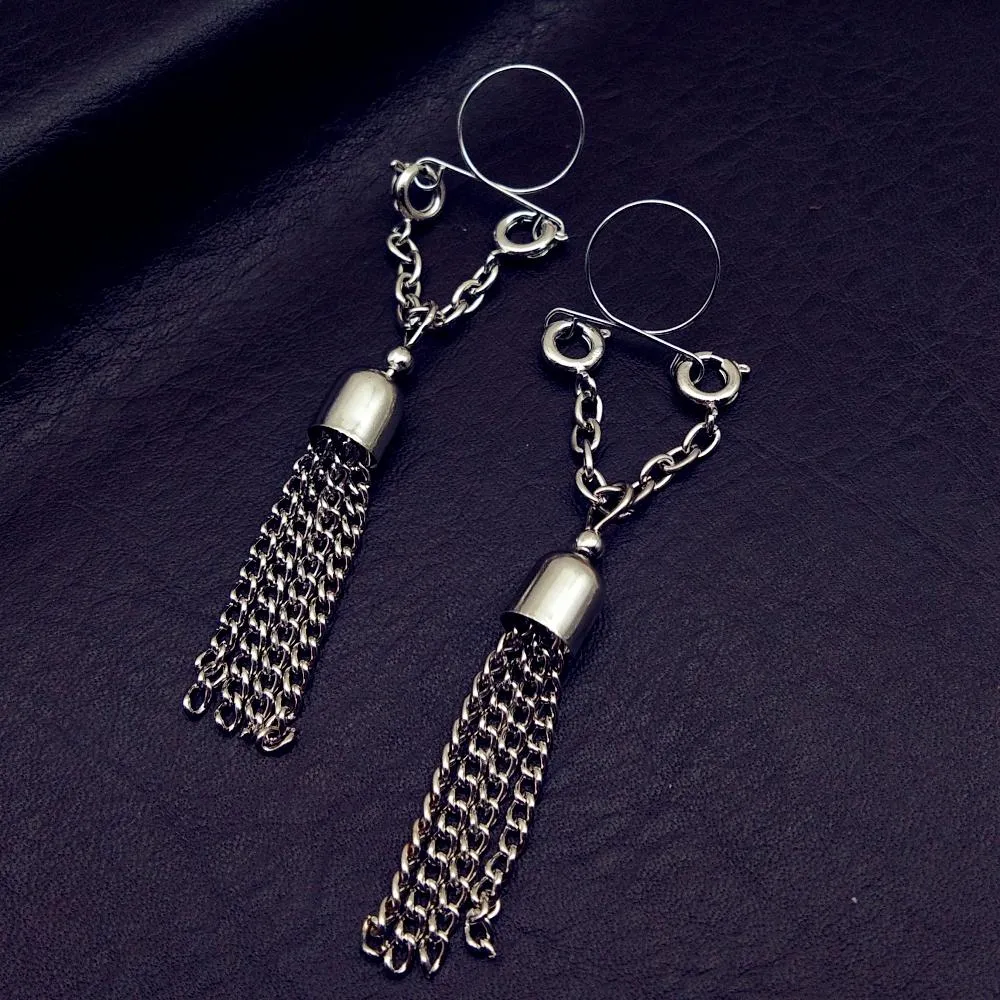 Lot De 10 Anneaux De Téton Faux Piercing - Sans Percage, Réglables En Silicone, Pendentif Cœur, Bijoux Coquins Pour Soirée