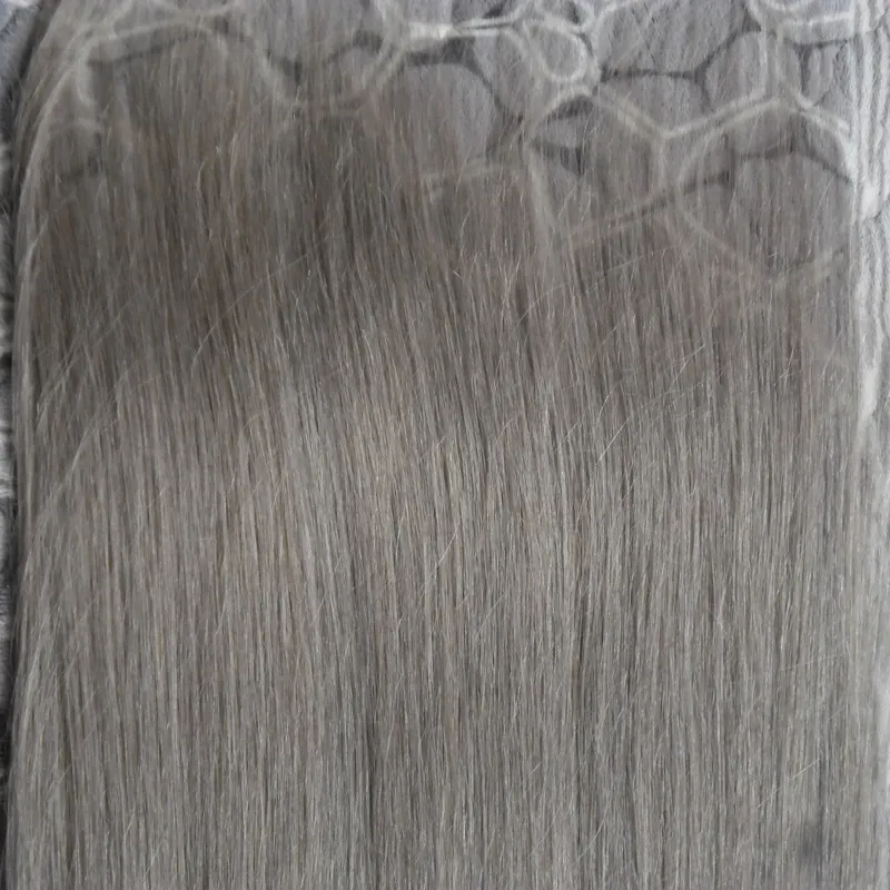 Menselijke hair extensions blonde grijze hair extensions clip in 7 stks 100 g clip in menselijke haarextensies recht