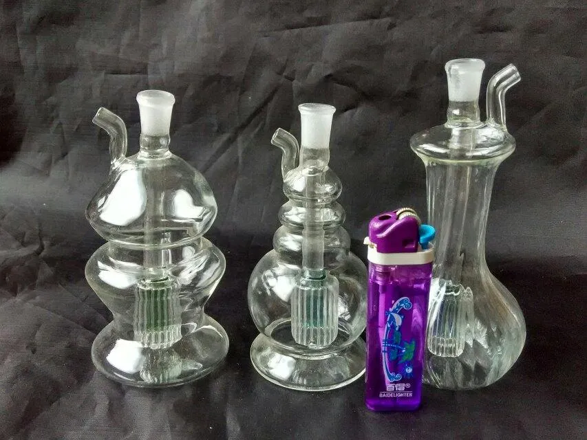 Olika hookah bongs tillbehör, glas vattenrör rökning pipor percolator glas bongs olja brännare vattenrör oljeplattor rökning