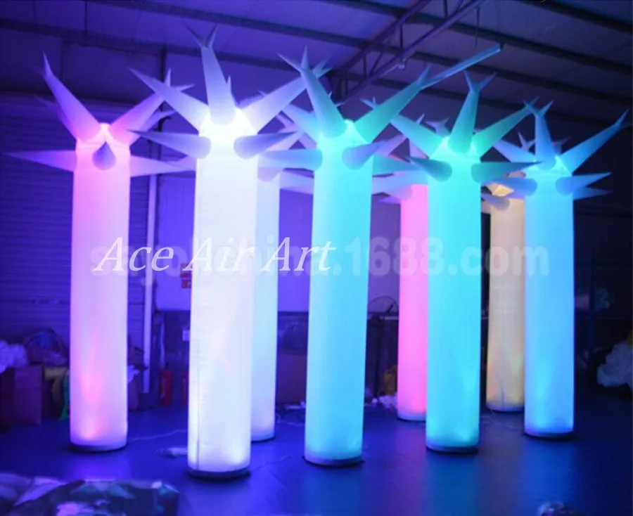 2,5 m H LED-Baummodell, wunderschöner aufblasbarer Baobab-Baum mit stehender Beleuchtung / großer künstlicher Baum für Dekorationen in den USA