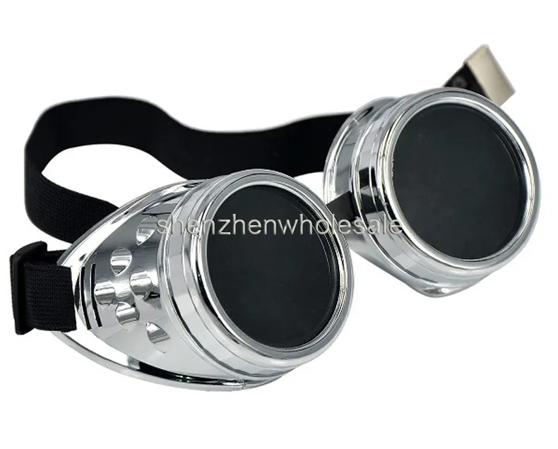 Cyber ​​Gogle Steampunk Okulary Spawanie Goth Cosplay Vintage Gogle Rustykalne