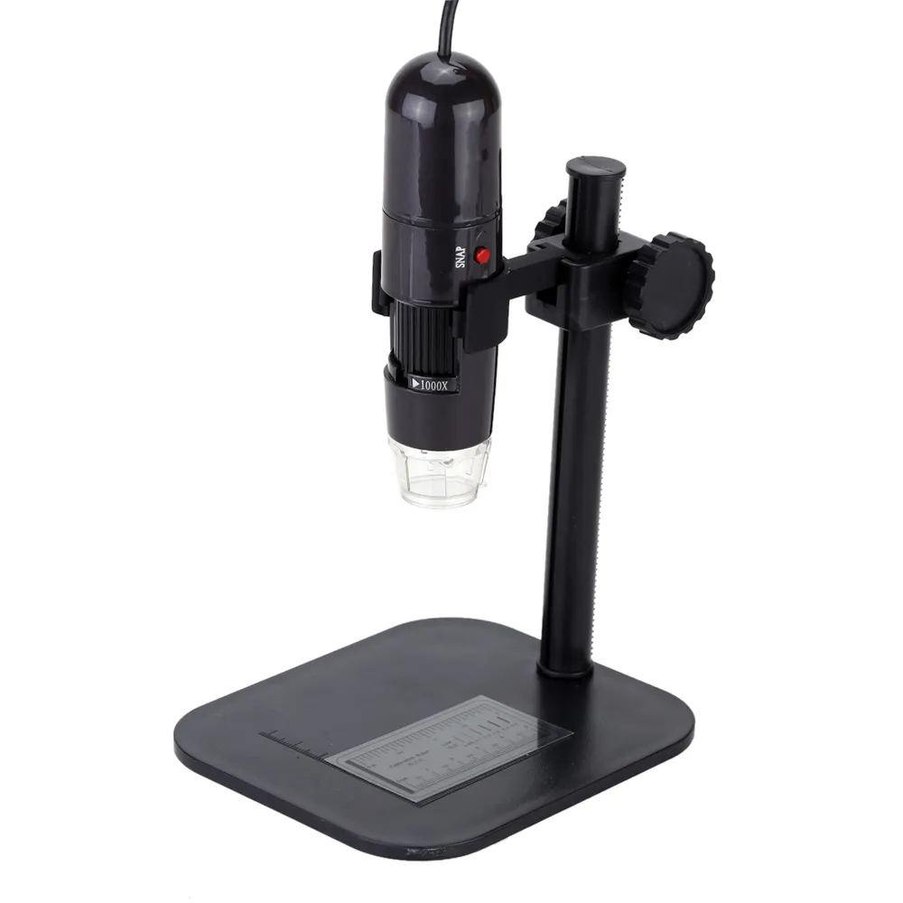 Freeshipping 50-1000X 8LED USB Digital Microscope Zoom Endoscope Magnifier with Adjustable Stand True 1.3MP Video Camera