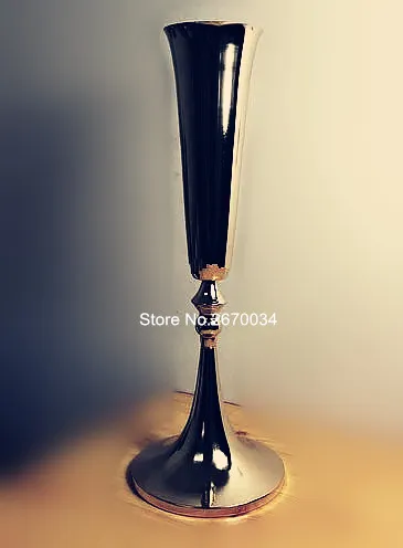 Neuankömmling mental gold/splitter/schwarz/weiß plattierte Dekorations-Blumenvase