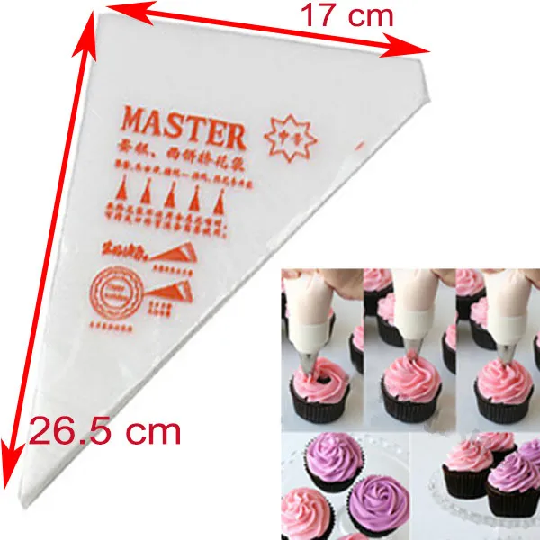 Small-sized 17x26cm Cake Cream Decorating Disposable Icing Pastry Disposable Piping Bag Mold E00775