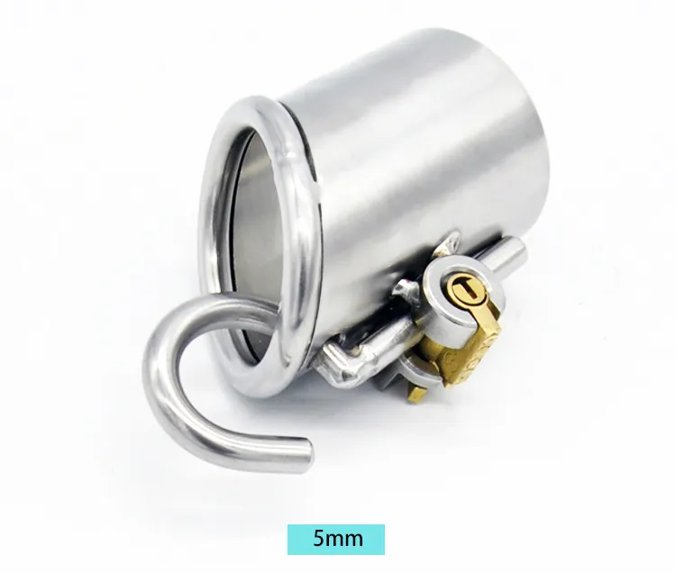 Stainless Steel Male Chastity Device With Removable PA Puncture Cage Rings And Lock. Delay And Stamina Training.