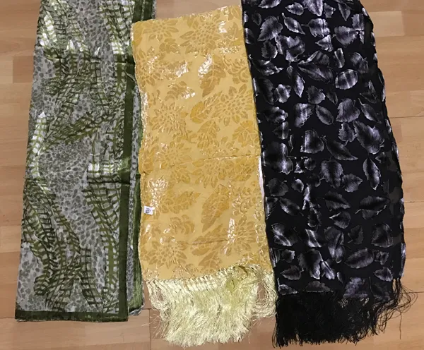 2017 새로운 번 아웃 실크 벨벳 스카프 목도리 랩 SCARF 12pcs / lot NEW ARRIVAL # 1385