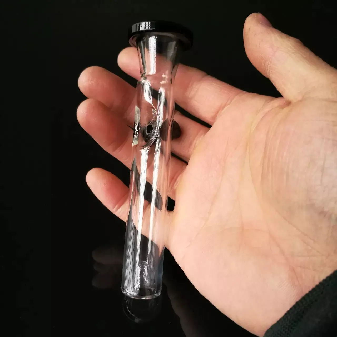 Kleur rand pijp bongs accessoires unieke olie brander glazen bongs pijpen waters pijpen glazen buis olievlakken roken met druppelaar