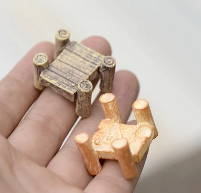 MOQ Partihandel Gratis frakt Mini Resin Reminiscent Retro Bridge Arden Fairy Miniatyr Används i Garden River Decoration