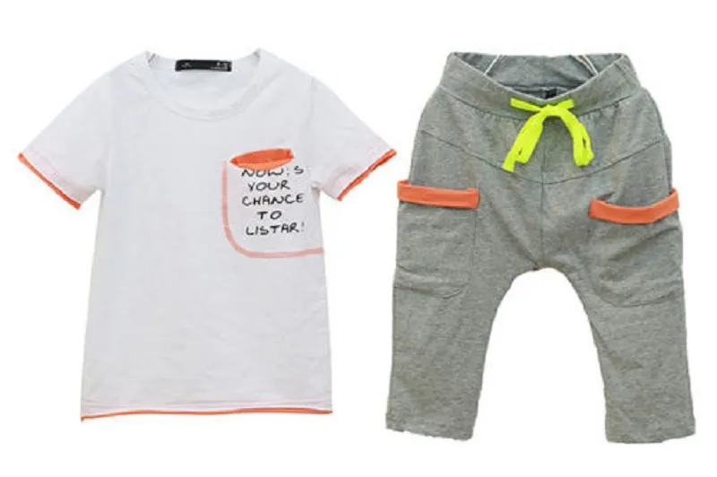 Baby Boys Clothing Infant Boutique Clothes Set Kid Cool Tracksuit Short Sleeve Cotton Shirt Tops Short Pants Outfit Toddlers 9051603