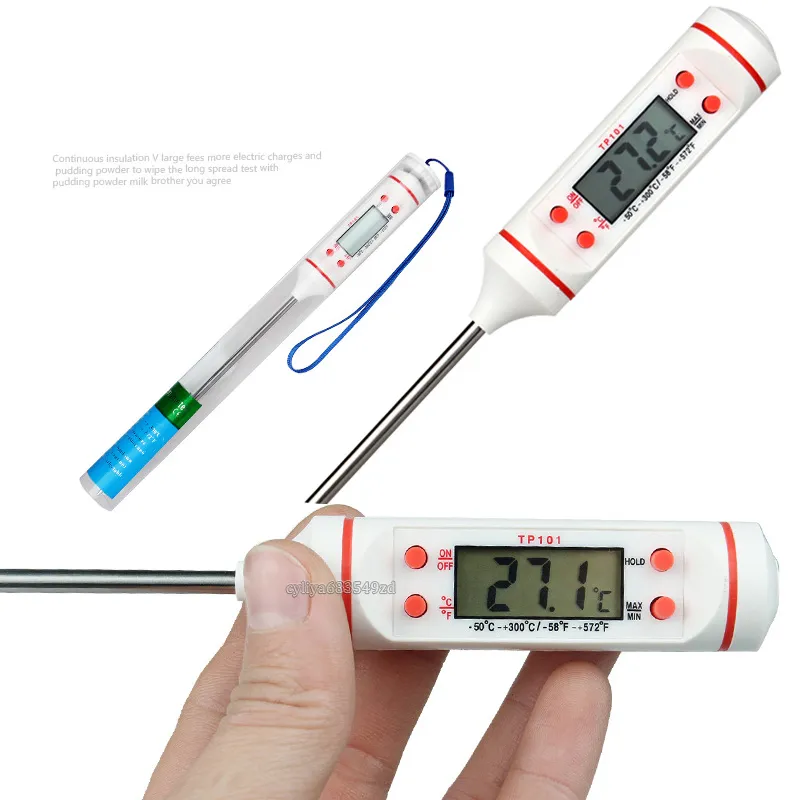 Termometr mięsny kuchnia cyfrowa gotowanie sondy żywnościowej Elektroniczny BBQ Detektor temperatury gospodarstwa domowego narzędzie z opakowaniem detalicznym