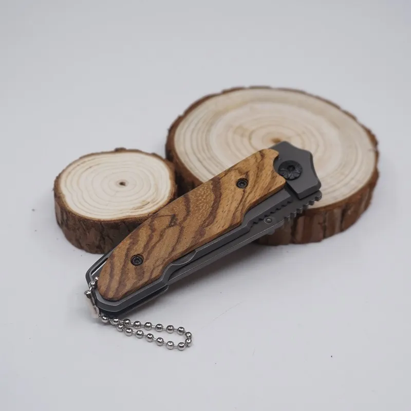 X18 Folding Pocket Knife Camping Rescue Survival Knives 3cr13 56HRC Wooden Handle Knife Outdoor EDC Tool Knifes Best Gift