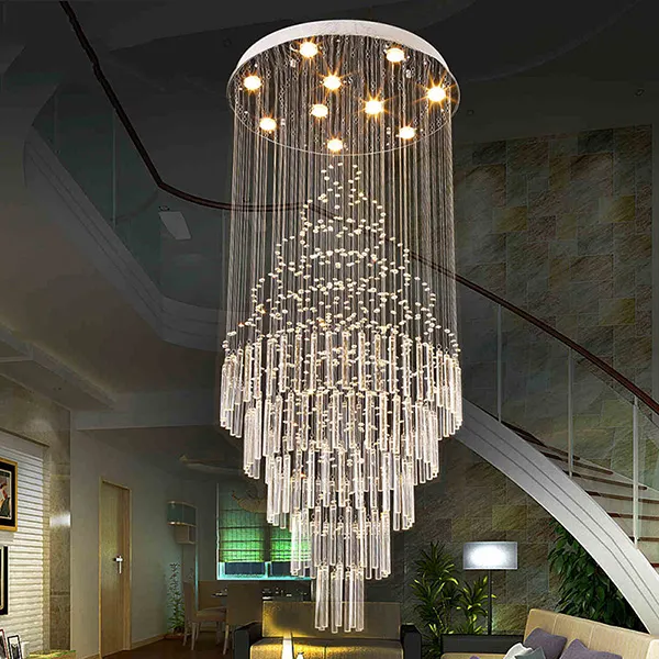 Lampa wisząca LED Art Design Salon Jadalnia Żyrandole Światło K9 Kryształowe oprawy AC110-240V Kryształowe lampy sufitowe Oświetlenie VALLKIN