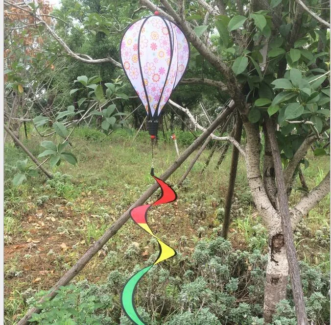 Outdoor stripe Rainbow wind vane hanging Air Balloon colorful Windsock Festival decoration Wind Spinner toy Rotating windmill