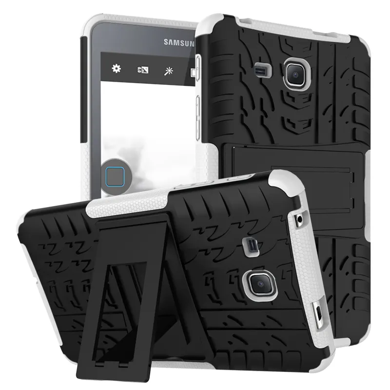 Dazzle Hybrid Kickstand Impact Rugged Heavy Duty TPU + PC Cover Case voor Samsung Galaxy Tab E T560 A 10.1 T580 9.7 T550 Tab S2 T810 S3 9.7 1P