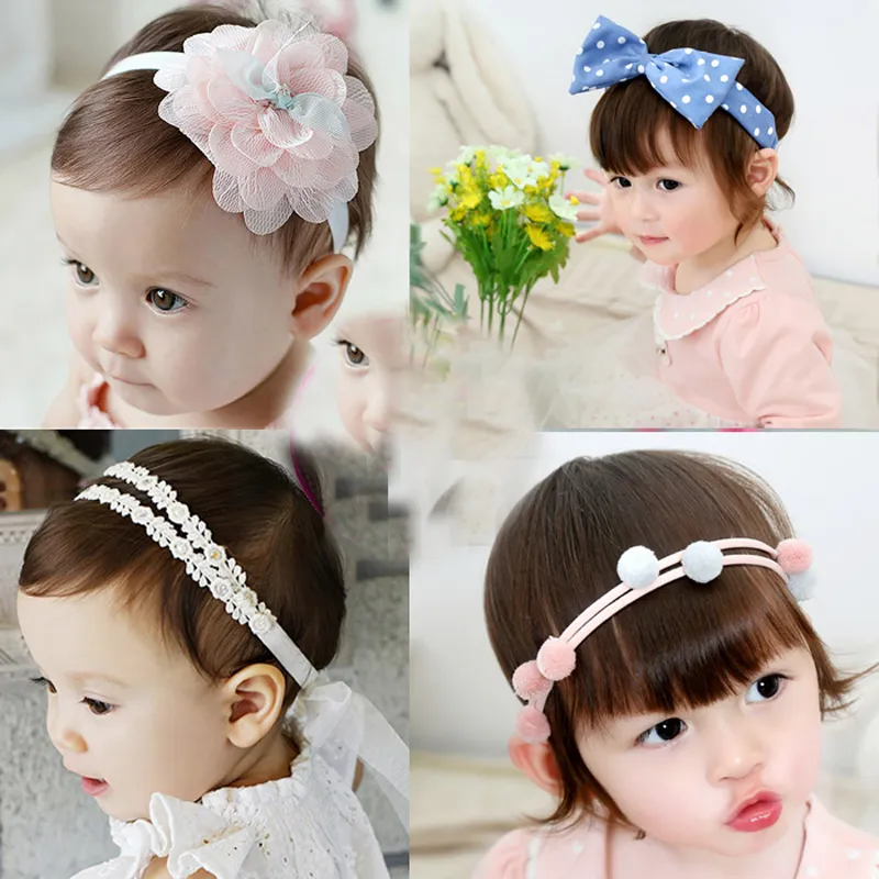 2017 Babys Formell Tillbehör Blomma Ring Barnens huvud Pieceschristmas Toddler Headwear Princess Foto Props Hårtillbehör Hår