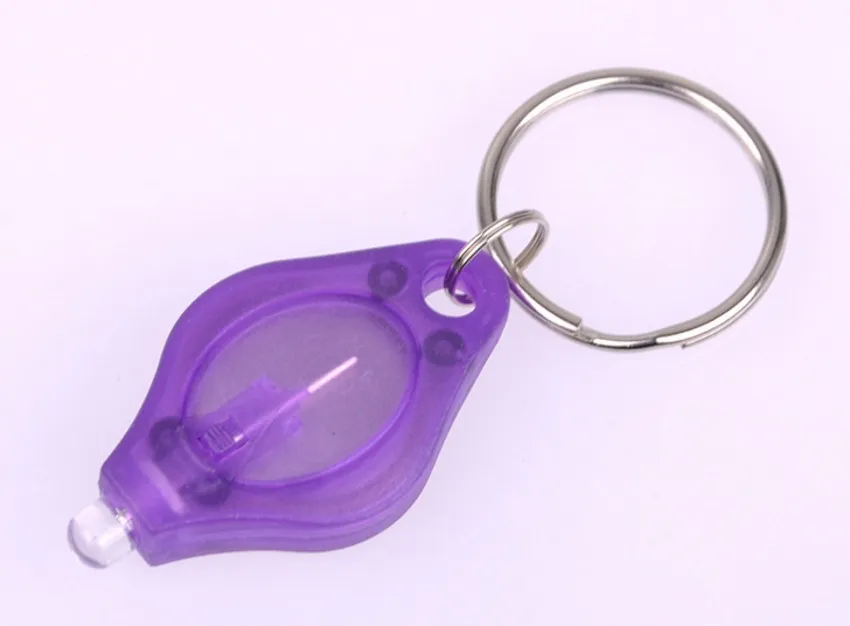 395-410nm Lila UV LED Keychain Money Detector LED Light Proteble Light Keychains Bilnyckel Tillbehör Partihandel