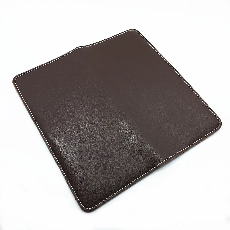 2016 Ny Mens Real Leather Vintage Manuell Design Smidig Brun Plånbok Högkvalitativ Fold Soft Läder Lång Kopplingsväska Telefon Plånbok För Mans