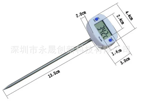 Keuken Koken Voedsel Vleessonde Digitale BBQ Babymelkthermometer, Gasoventhermometer