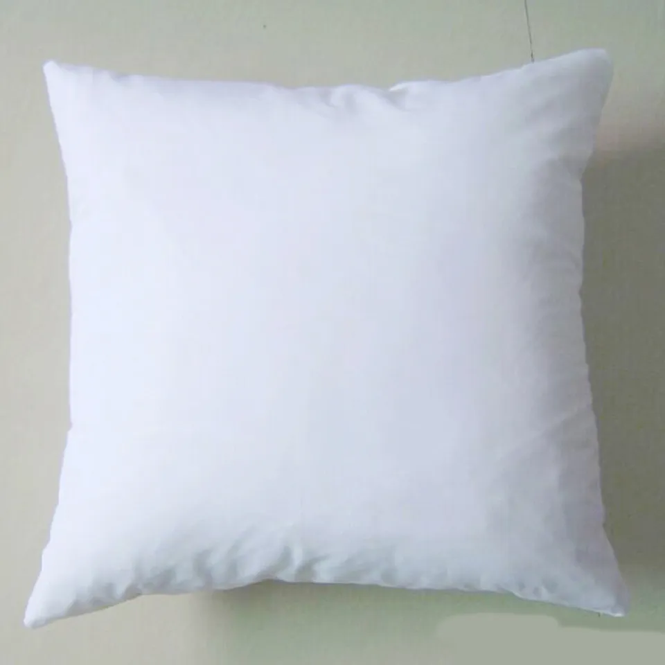 50 pçs lotplain branco diy em branco sublimação fronha poli fronha 150gsm tecido 40cm quadrado branco fronha para diy pri235q