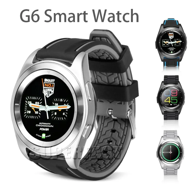 Bluetooth Smart Watch G6 Akıllı Bilezik Kalp Hızı Android IOS Uyku Monitör Perakende Kutusu ile