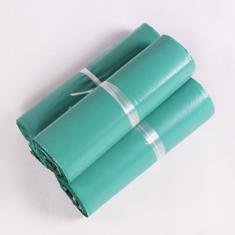 32x45cm Green poly mailer sacos de embalagem de plástico produtos correio por correio suprimentos de armazenamento correio pacote autoadesivo 252Q