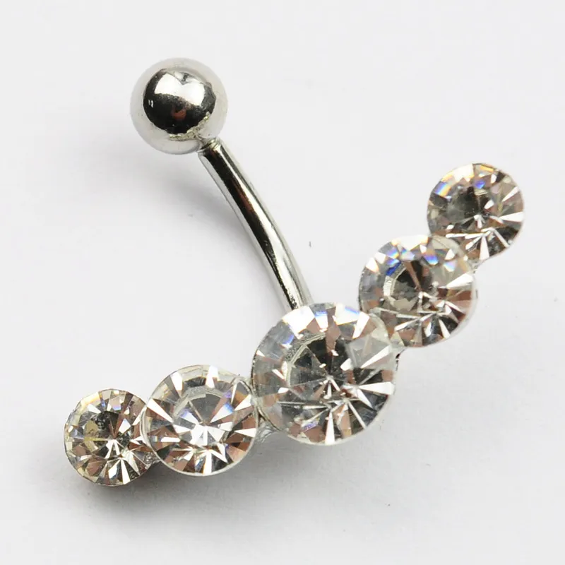 Yyjff d0650 1 renk açık göbek yüzüğü piercing vücut mücevher göbeği ile güzel stil