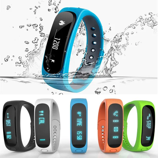 Waterproof Fashion Bluetooth Smart Activity Tracker Bracelet E02 Band Call/SMS Remind Sport Watch Connecte For Iphone AndroidC