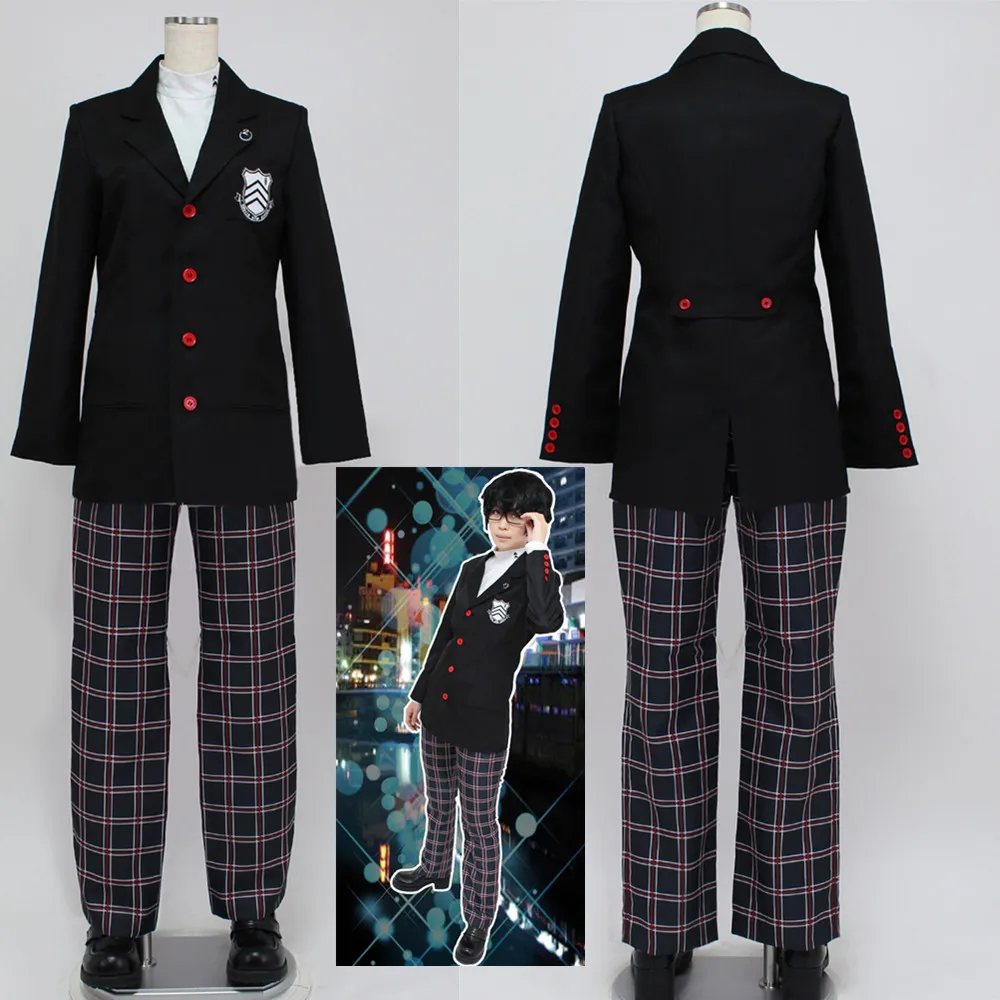 Persona 5 Akira Kurusu outfit cosplay kostymer