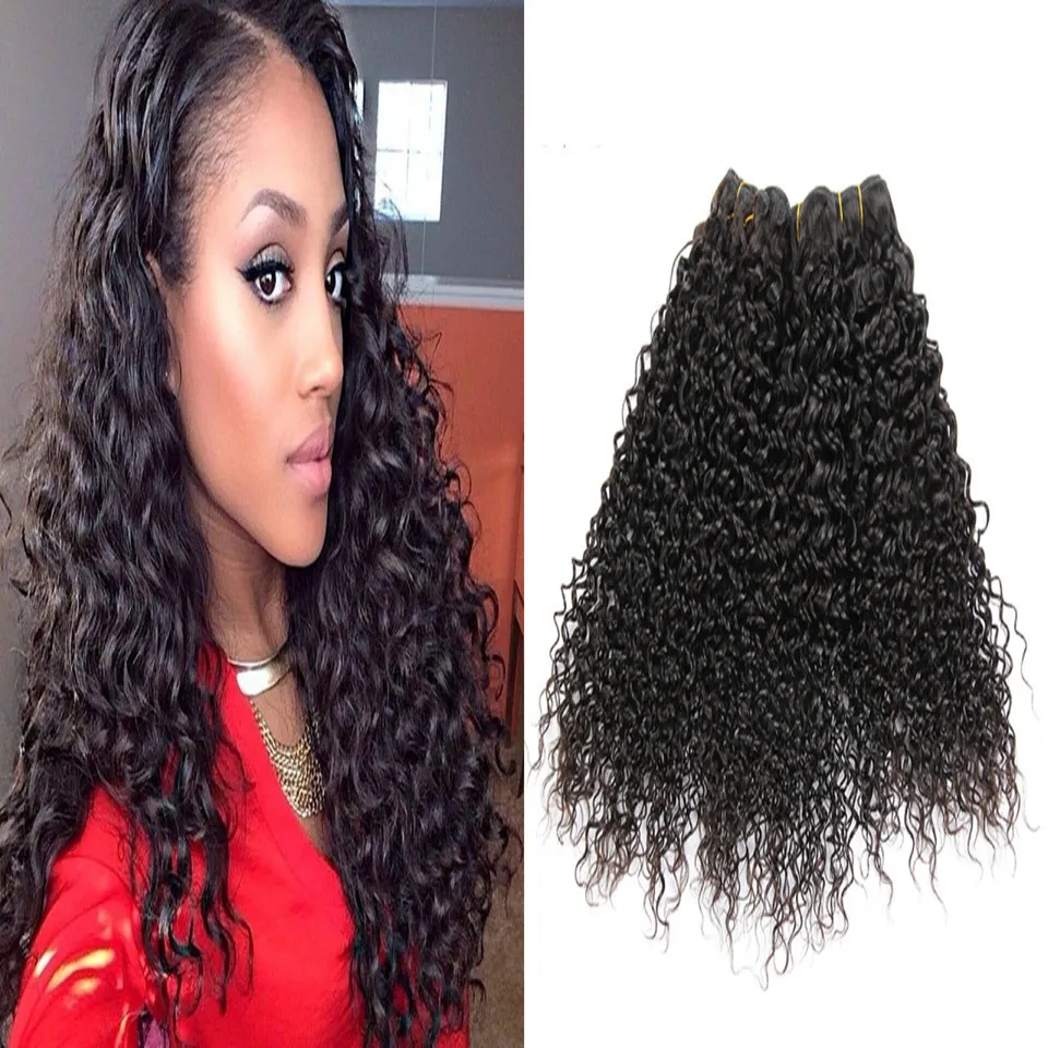 Brésilien Kinky Cheveux humains Curly 3 Bundles pas chers Kinky Curly Cheveux Hair Bundles Grade 8A Virgin Cheveux Extensions Brésilien Curly