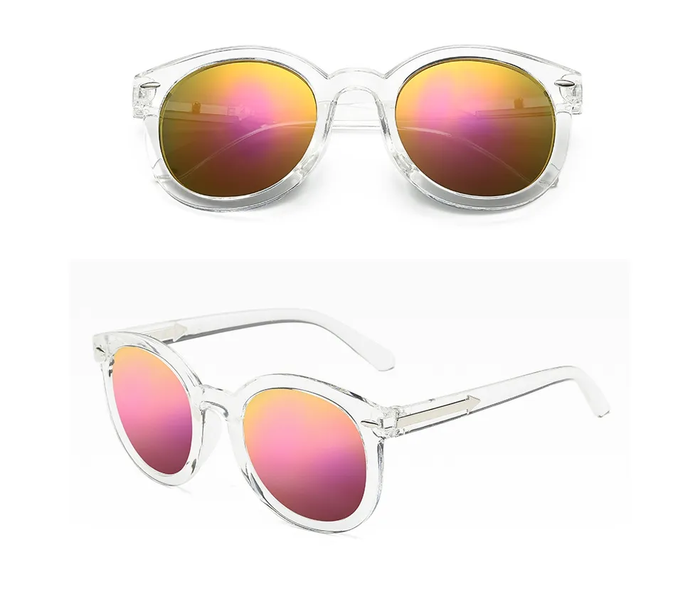 Lunettes de soleil transparentes pour femmes, vintage, à la mode, de marque, miroir Uv400, 2021