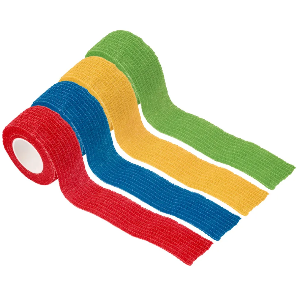 2,5 cm * 4,5m självhäftande bandage wraps elastisk lim första hjälpen tejp sträcka 2,5 cm grossist