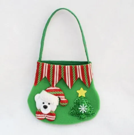 Świąteczna torba na prezent jabłkowy z bałwaną Święty Mikołaj Niedźwiedź Davids Deer Candy Bag Borda Dekoracja Bożego Narodzenia Eve