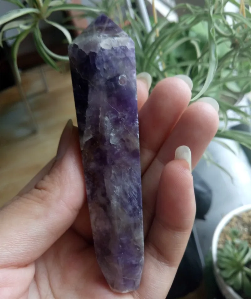 1st gratis frakt! Natural Dream Amethyst Crystal Smoking Pipe Amethyst Crystal Quartz Cigaretthållare som gåva