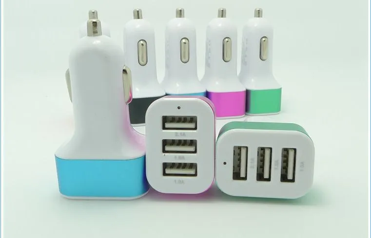 Universal 4.1A 12V 3 USB Port Travel Car Charger Adapter For iPhone 5 S 6 Samsung S4 S5 Note 4 Smart Mobile Phone 