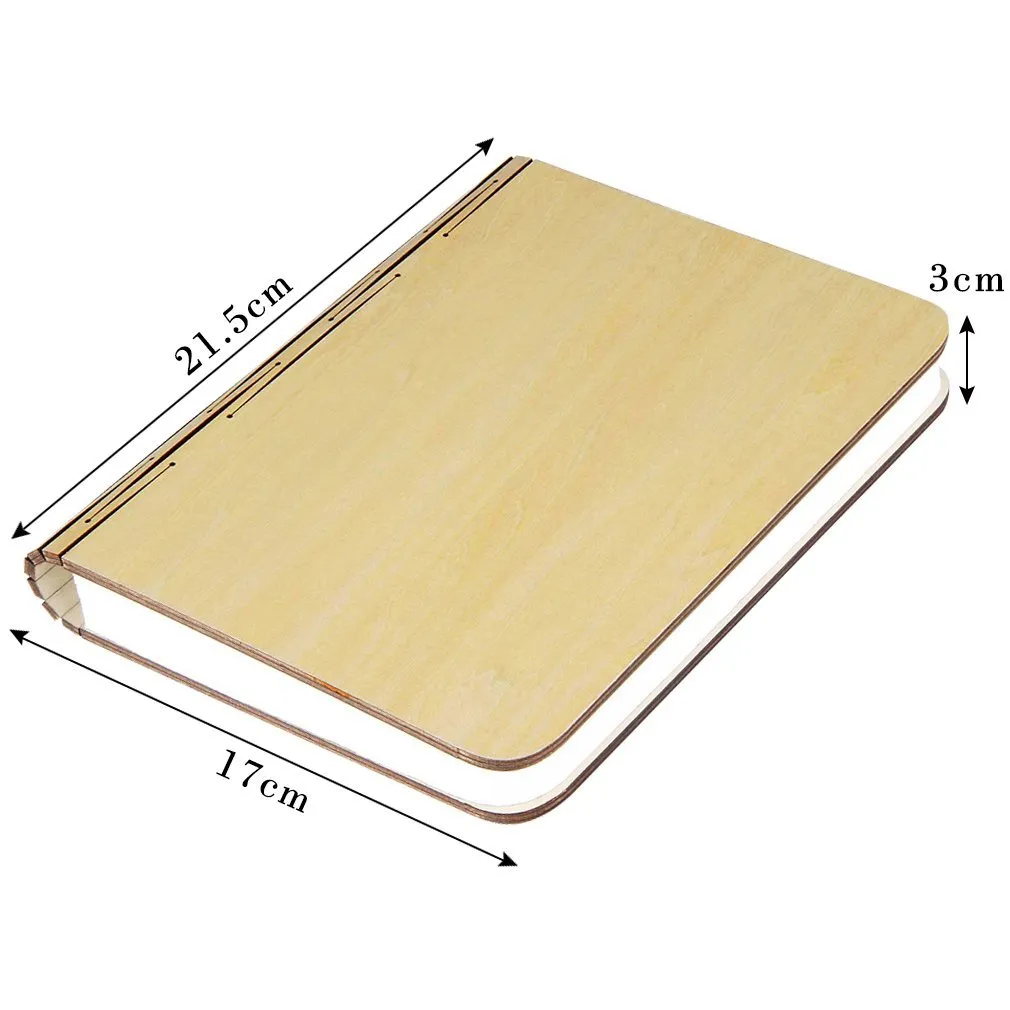 Luces nocturnas recargables USB Luz de libro LED plegable de madera - Lámpara de escritorio con baterías de litio de 2500 mAh, lámpara de mesa magnética de uso de hasta 8 horas