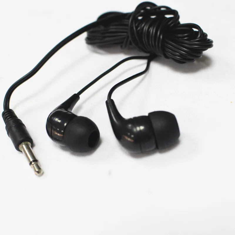 Bulk disposable earbud black headphones Low cost mono earbuds earphone for school libray gyms spa3436123